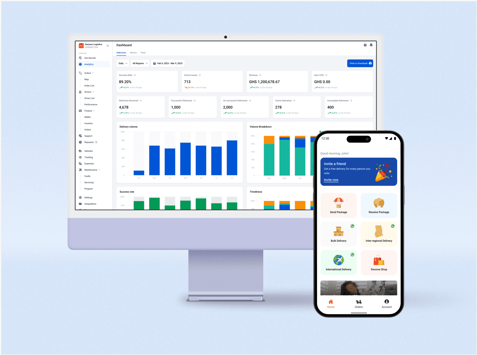 Facilitating intuitive logistics management for businesses with Swoove360's comprehensive suite